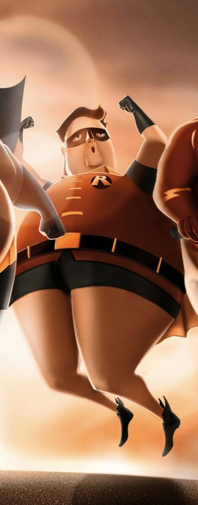 Fat Superheroes illustrations