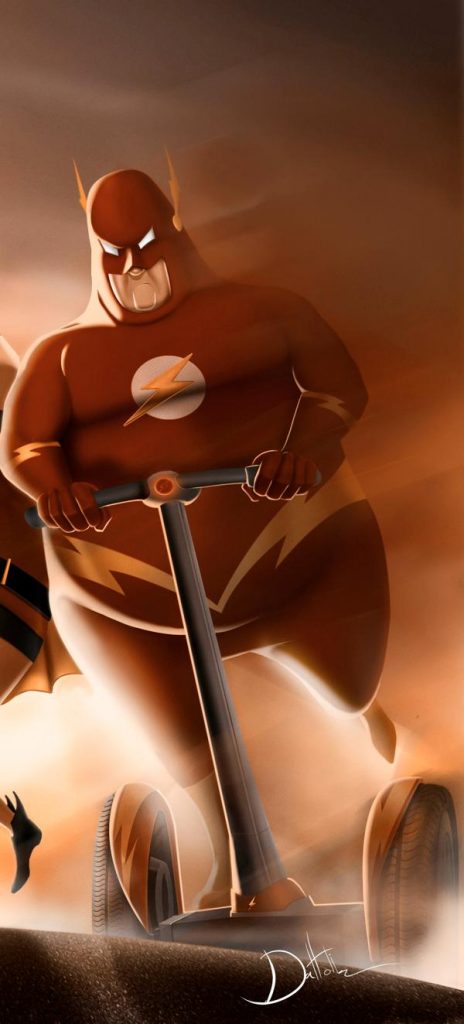 Fat Superheroes illustrations