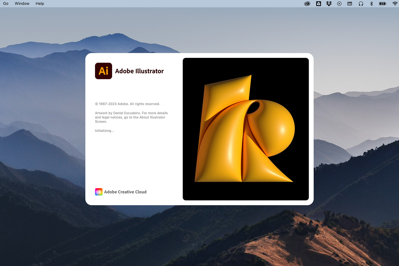 Adobe Illustrator splash screen by Daniel Escudeiro / peopleofdesign