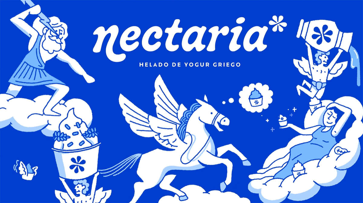 Nectaria yogurt branding